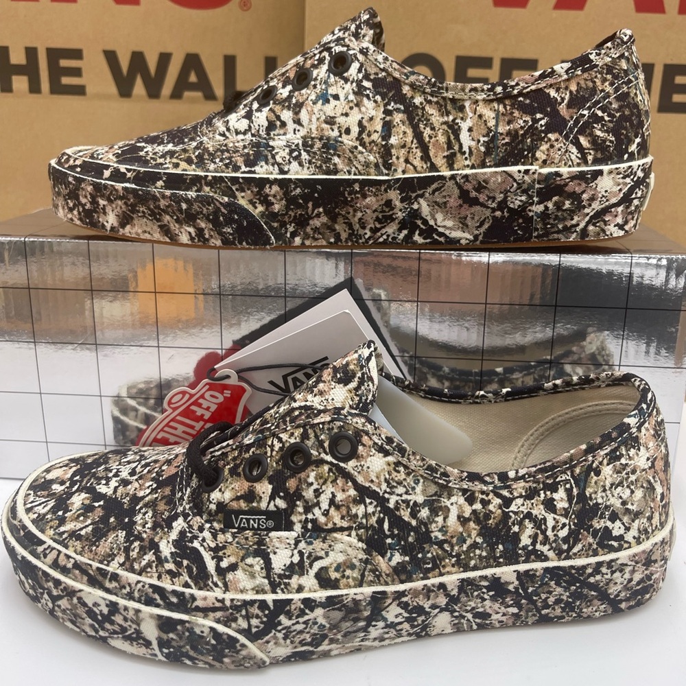 Vans Men’s Authentic
(Moma) Jackson Pollock Sneakers 
VN0A2Z5|18K Abstract Black - Picture 2 of 16